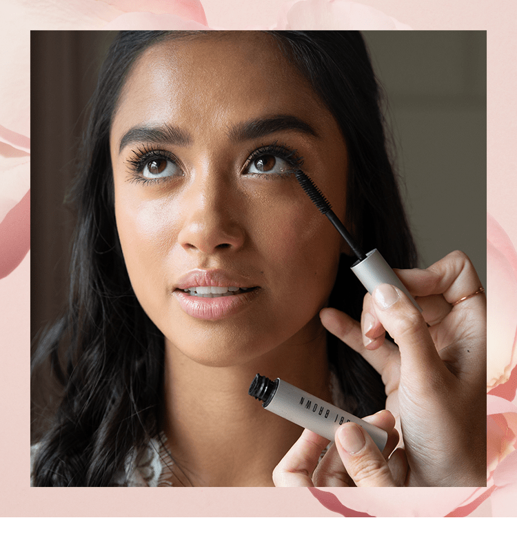 Imagine containing step 4 model having eye makeup applied by an artist